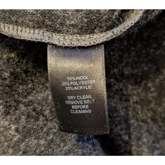 White House Black Market Gray Ombre Felted Wool Wrap Cardigan Jacket Size Medium - Picture 10 of 11